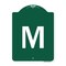 Signmission Designer Series Sign-Sign W/ Letter M, Green & White Aluminum Sign, 18" x 24", GW-1824-22940 A-DES-GW-1824-22940 - alternate 1